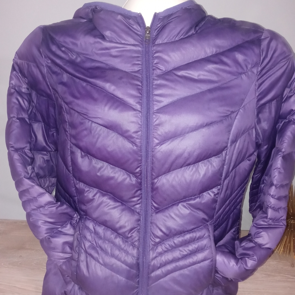 Xersion Packable Premium Down Small Coat Purple - image 5